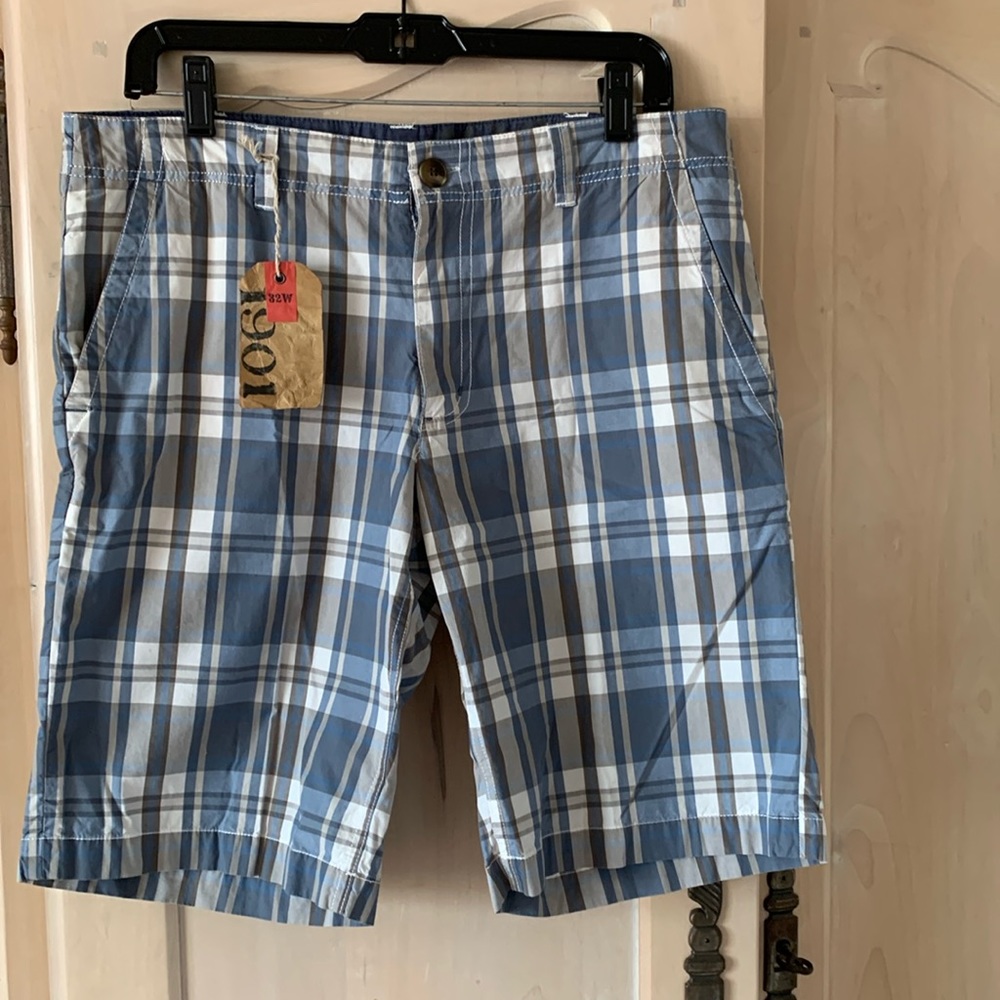 Nordstrom 1901Brand men’s plaid shorts, size 32, cotton with four pockets